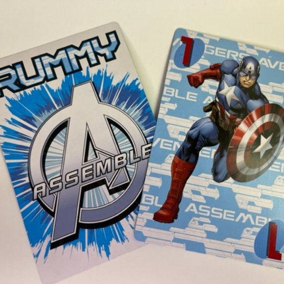 Marvel Avengers Assemble 2 Giant Card Games War and Rummy Ages 5+ Birthday 4"x6" - Picture 4 of 6